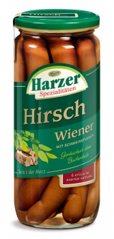 HARZER Hirsch Wiener mit Schweinefleisch