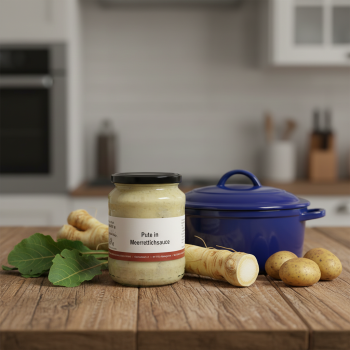 Gönnataler Pute in Meerrettichsoße