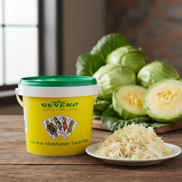 Frisches rohes Sauerkraut 1kg GEVEMO
